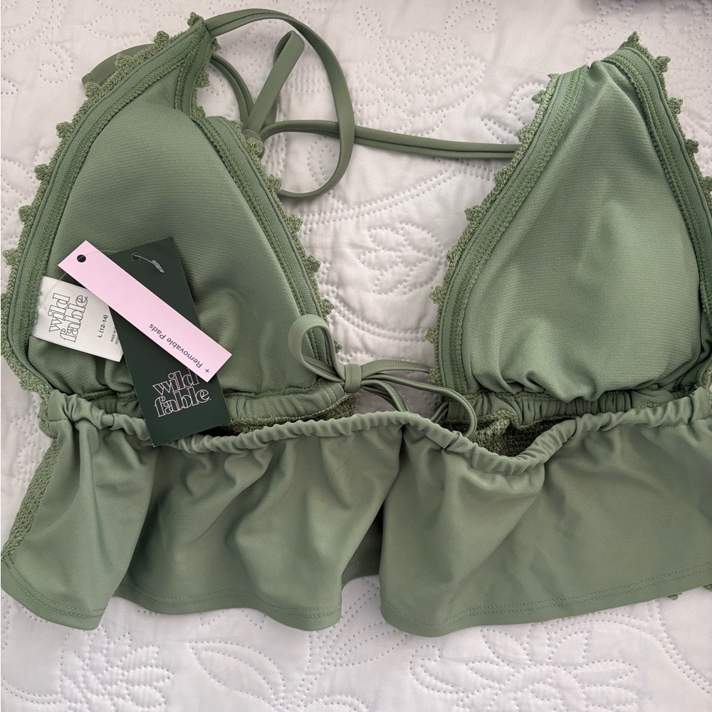 NEW! Wild Fable Green Knit Bikini Set - Picture 3 of 9